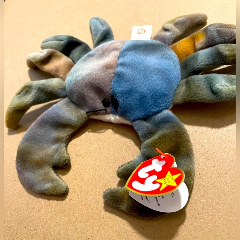 Rare Ty Beanie Babies Claude the Crab.